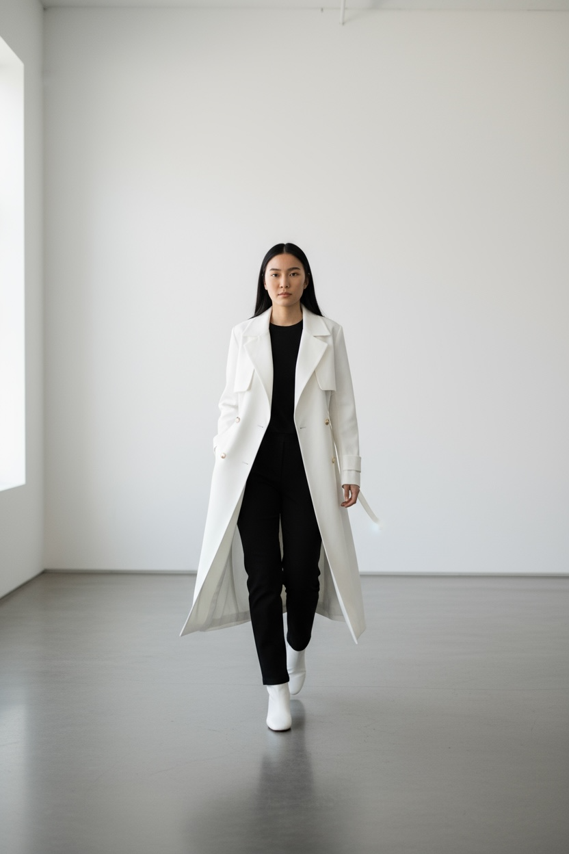 Sculpted Belted Coat